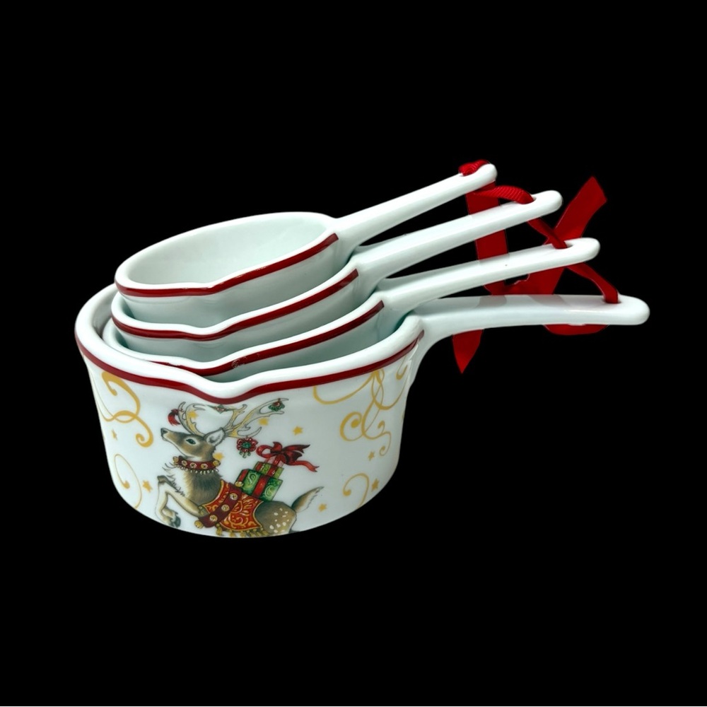 Williams Sonoma Twas the Night Before Christmas‎ Porcelain Measuring Cup Set